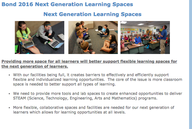 2016 Bond Next Generation Learning Spaces