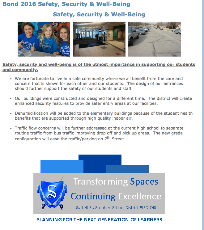 2016 Bond Safety Security and well being